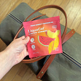 LiquaCel Protein Gummies with peach mango and watermelon flavor - a handy travel companion
